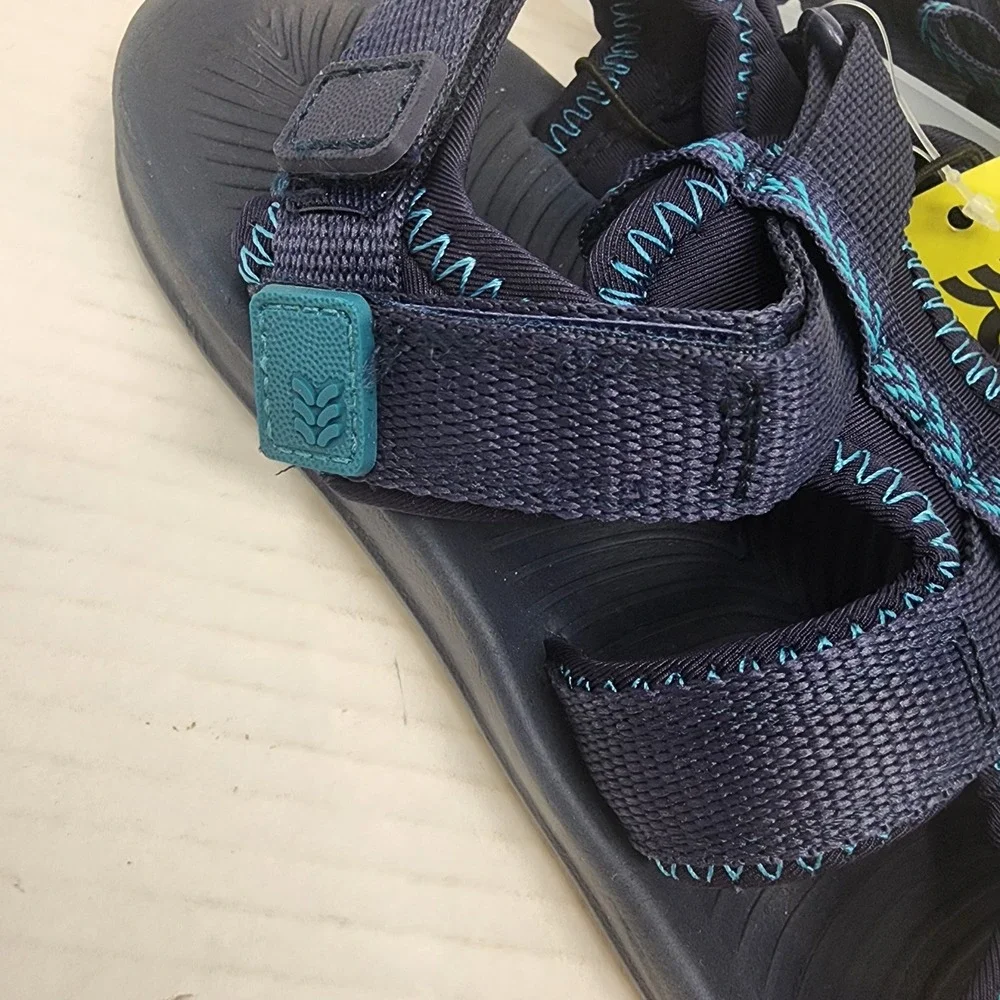 All in Motion Lumi Sandals Kids 6 Navy Blue Recycled‎ Strappy Sporty Hiking NWT